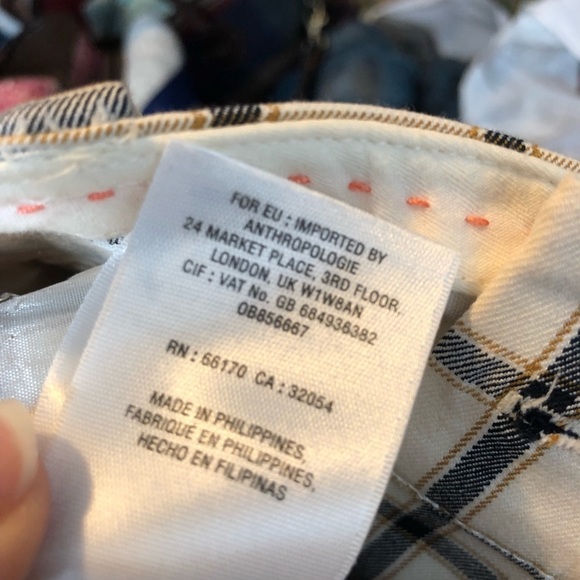 ANTHROPOLOGIE The Essential Slim Pant Check Plaid Windowpane 2T TALL LONG Inseam - Picture 8 of 9